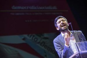 Roberto Speranza durante la presentazione del manifesto "Idee e proposte per cambiare l'Italia, la sinistra, il Partito Democratico" al Teatro Vittoria, Roma, 18 febbraio 2017. ANSA/ANGELO CARCONI