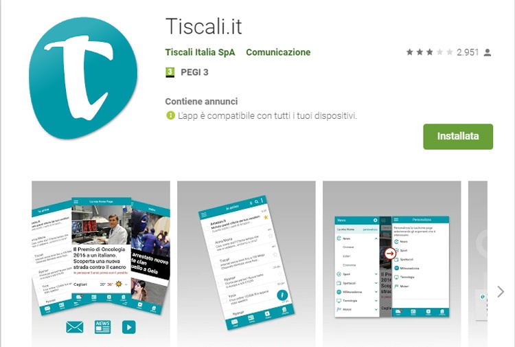 tiscali mail app